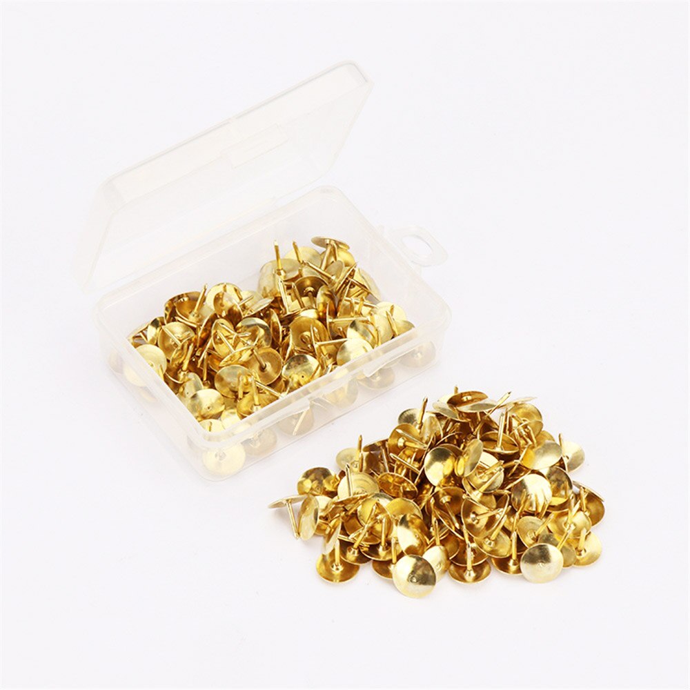 Golden Push Pins Standard Plastic Golden Thumb Tacks For - Temu