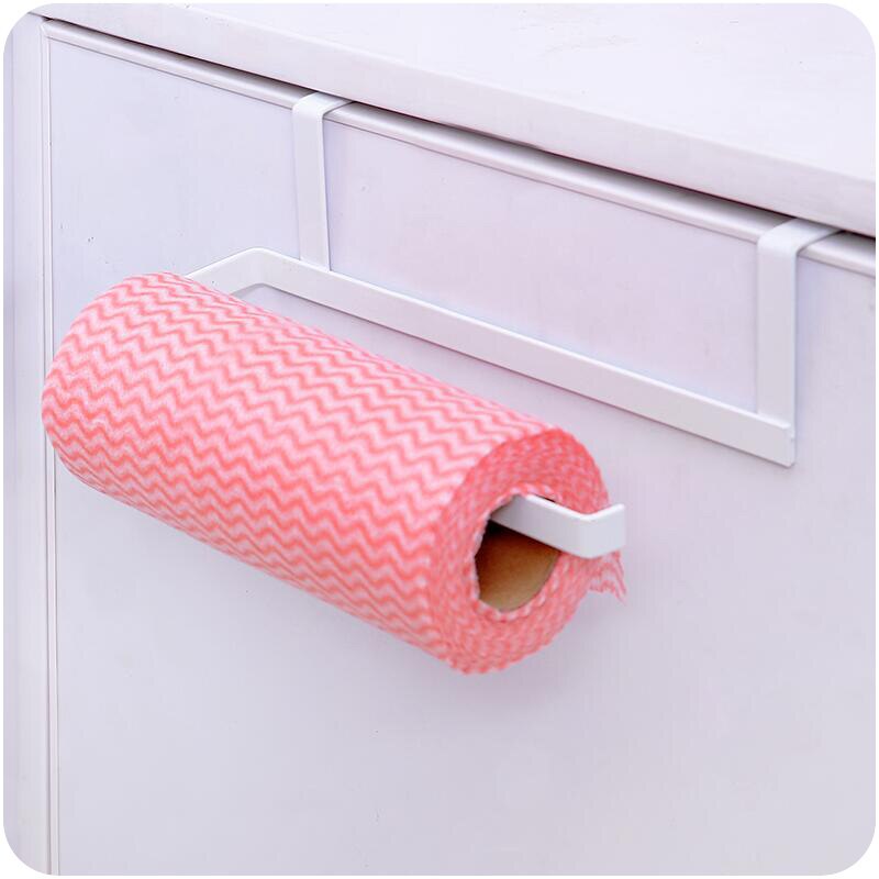 Iron Kitchen Roll Paper Towel Holder Bathroom Tissue Stand Pink