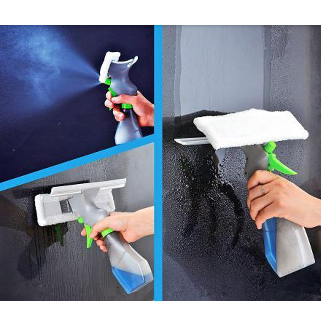 Window Cleaner 1 Microfibre Cloth Pad Shower Squeegee Spray - Temu