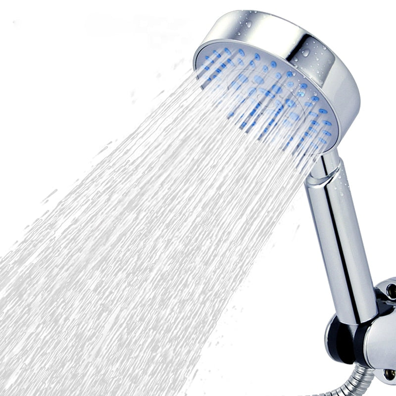 ZhangJi 5 Modes adjustable handhold shower Nozzle Rainfall Spray shower head 3.93 inch Round panel water-saving shower head