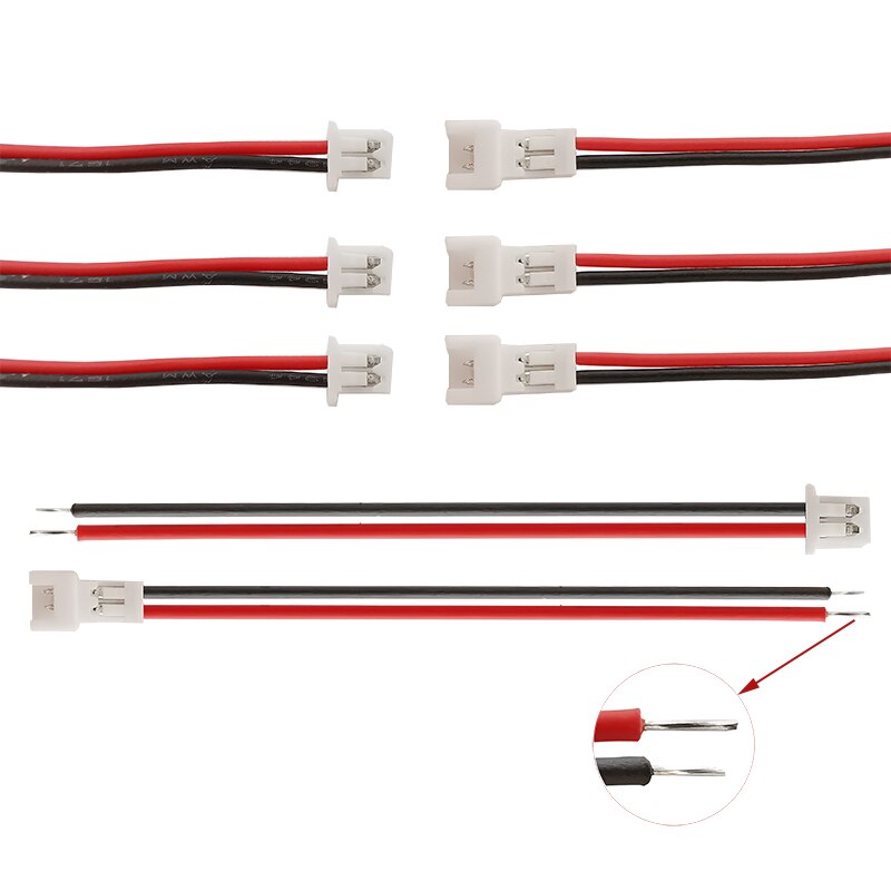 20/10/5/2/1Pair Jst  Wire Cable Connector JST PH 1.25mm 2 Pin Micro Male Female Connector Jack Plug Connectors 15CM Wires