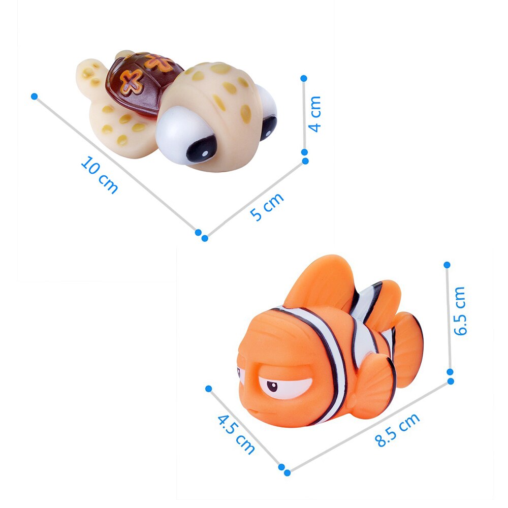 Nemo Dory Float Spray Water Squeeze Toys  Bath Toys Finding Soft Rubber Bathroom Play Animals Bath Figure Toy for Children