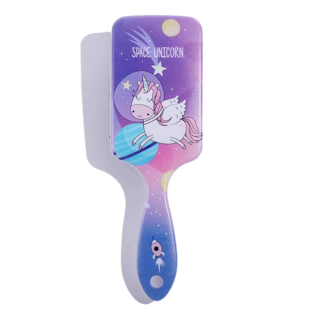 Cartoon airbag comb printing air cushion comb transparent massage hairdressing comb plastic rainbow pony comb