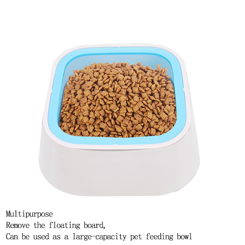 1.5L Pet Dog Bowls Floating Not Wetting Mouth Cat Bowl No Spill Drinking Water Feeder Plastic Portable Dog Bowl