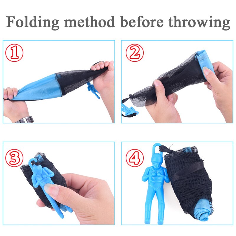 3pcs Hand Throw Soldier Parachute Toys Indoor Outdoor Games for Kids Mini Soldier Parachute  Gifts Boy   Children Educational To