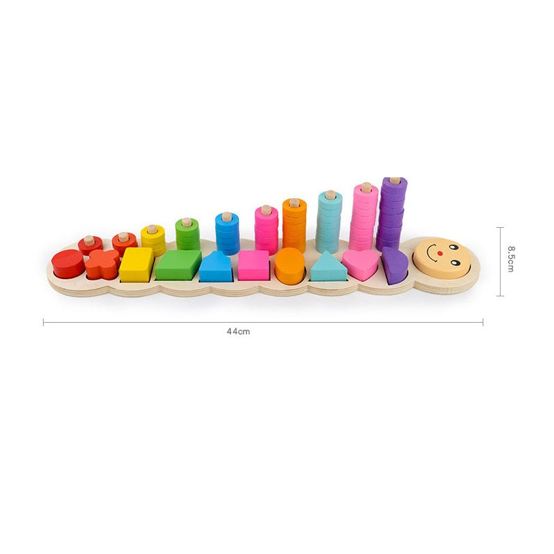 Montessori Educational Wooden Toys For kids Board Math Fishing Count Numbers Matching Digital Shape Match Early Education Toy