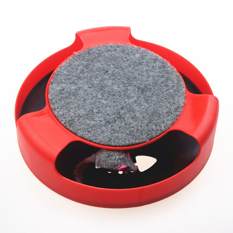 Pet Automatic Toy Tease Cats Interactive Mouse Running Along The Track Turntable Toy Smart Teasing Cat Stick Crazy Game Cat Toy