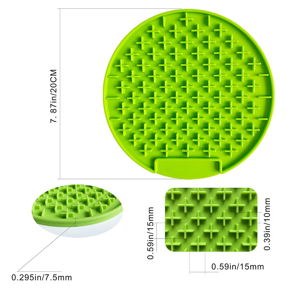 Round Silicone Pet Supplies Food Licking Pad Slow Feeder Dog Cat