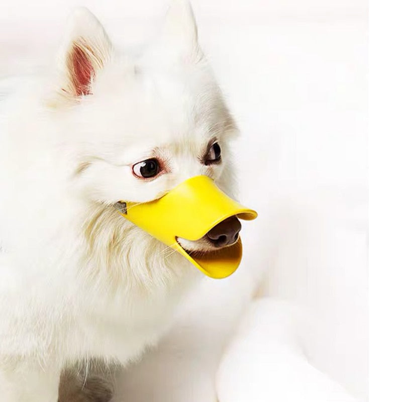 Dog Muzzle Silicone Cute Duck Muzzle Mask For Dogs Anti Bite Stop Barking Small Large Dog Mouth Muzzles  Pet Dog Accessories