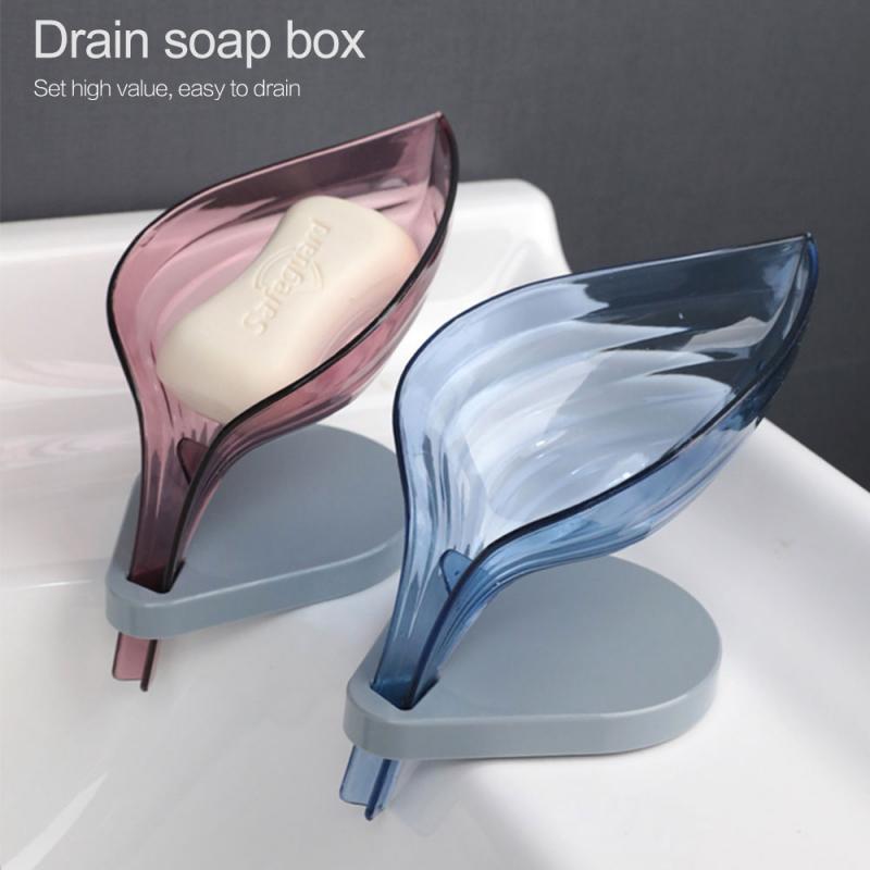 Bathroom Leaf Soap Holder Soap Box Drainage Soap Holder Soap Bathroom Decor Home Garden Supplies Bathroom Plastic Sopa Dish Rack