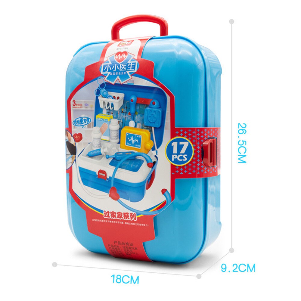 17pcs Kids Pretend Doctor Set Portable Backpack Medical Kit Doctor Toys Classic Role Play Game Toys for Children Gifts