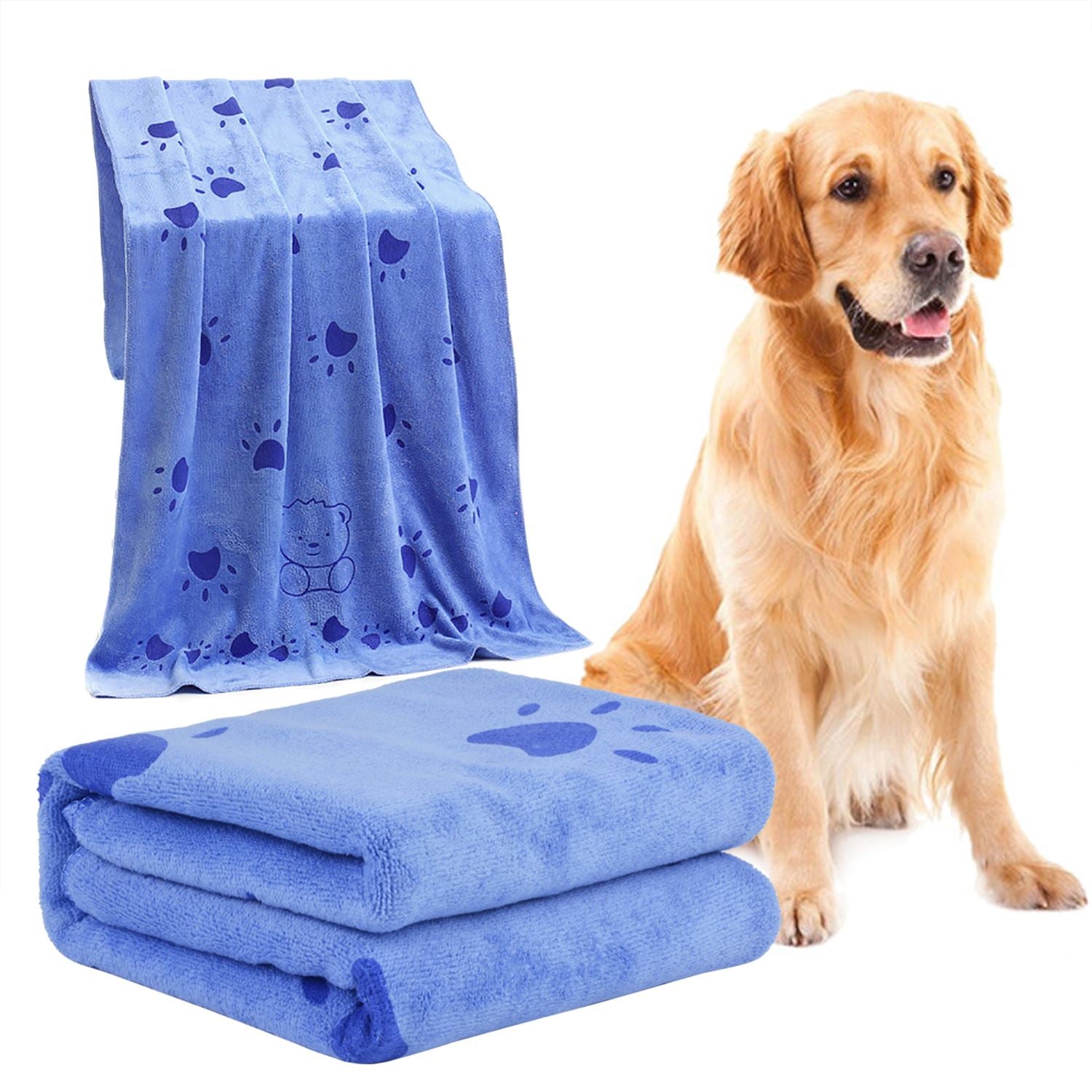 50*25cm Super-sized Microfiber Strong Absorbing Water Bath Pet Towel Dog Towels Golden Retriever Teddy General Washing Towel