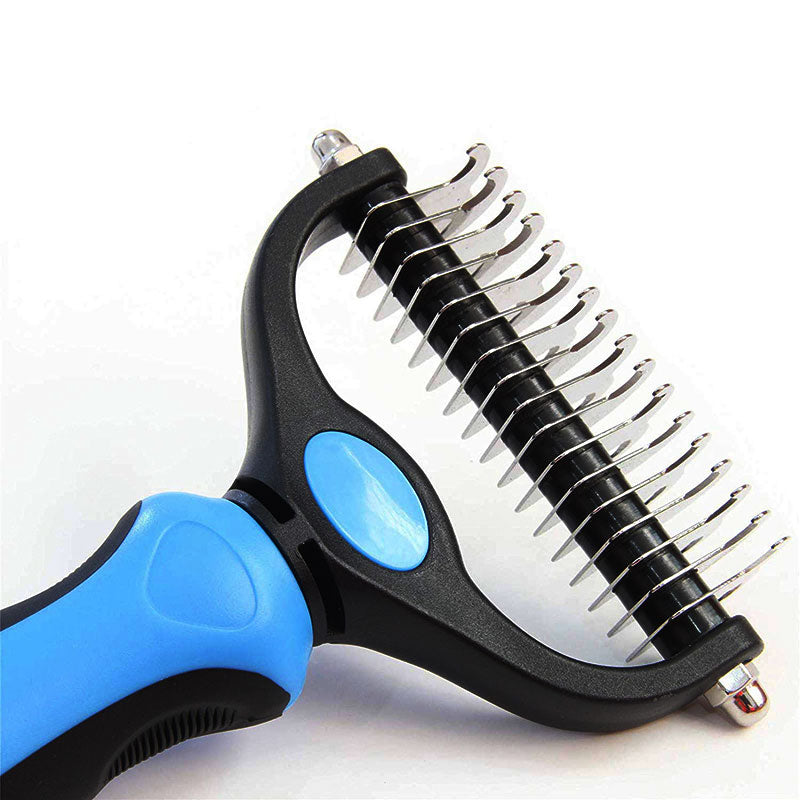 Pet Dog Cat Hair Removal Trimmer Comb Double Sided Slicker Shedding Brush for Dogs Cats Fur Trimming Dematting Grooming Tool