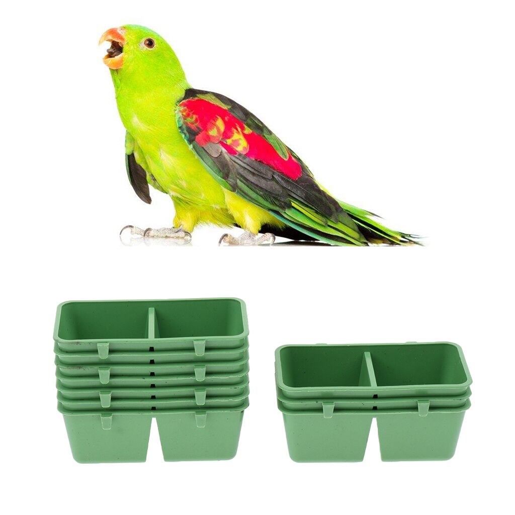 10 pcs Bird Feeder,Seed Food Container,Cage Accessories for Finch Parakeet