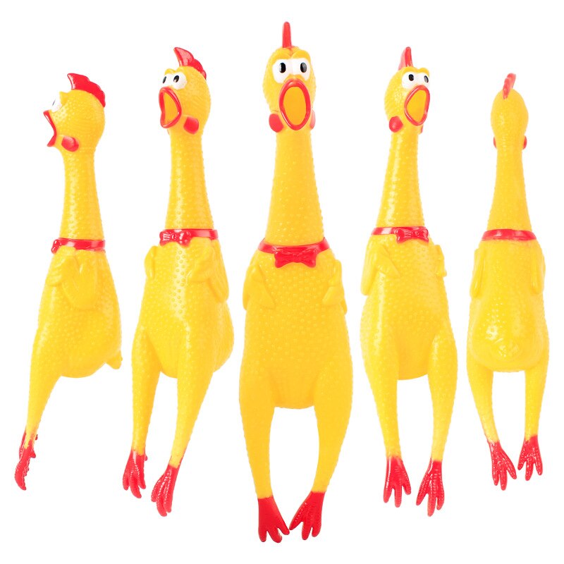 Screaming Chicken Pets Dog Toys Safety Rubber For Dogs Molar Chew Toys