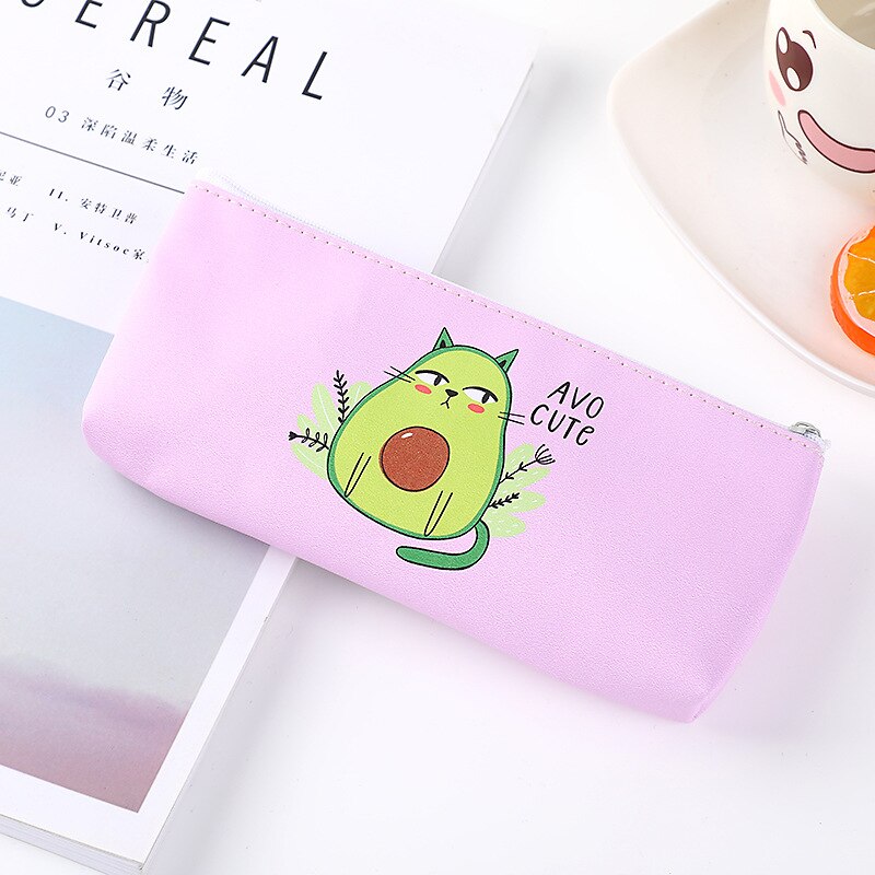 Kawaii Pencil Case Small Fresh Print Gift Estuches School Pencil Box Pencilcase Pencil Bag Avocado School Supplies Stationery