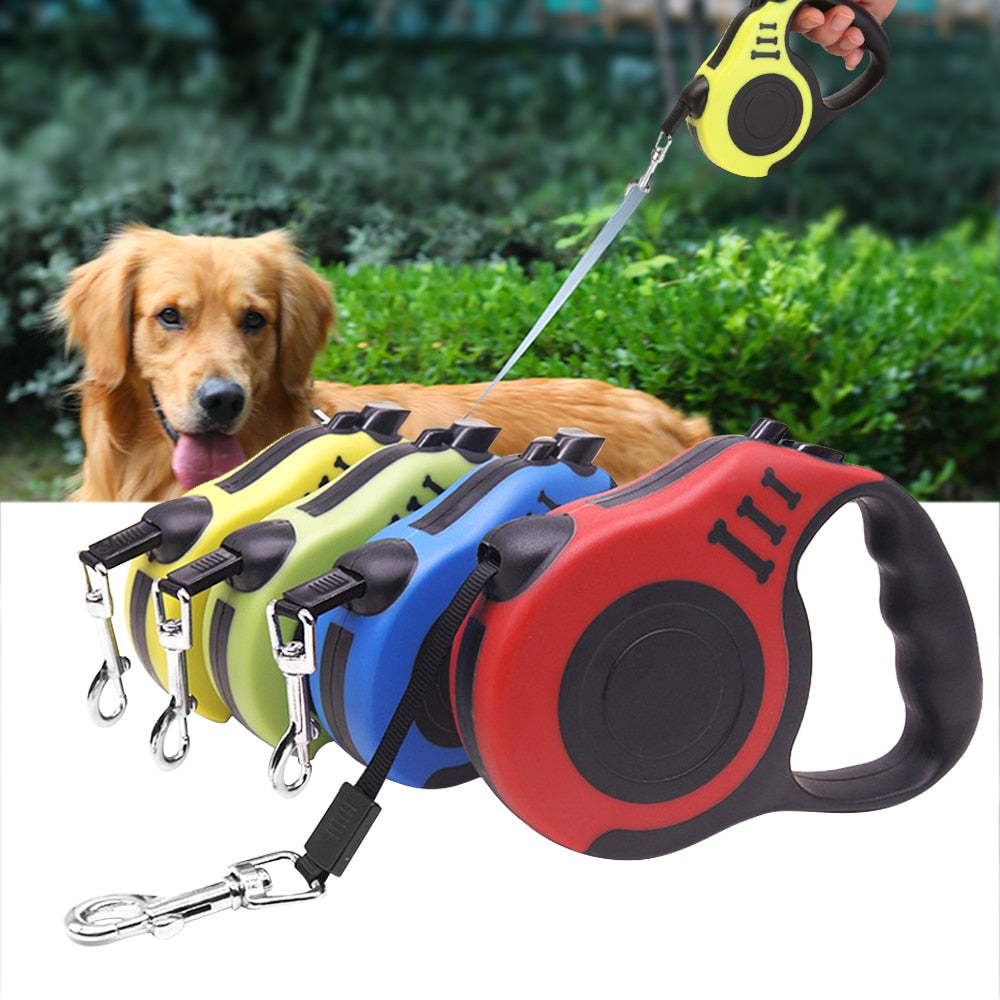 3/5M Durable Dog Leash Automatic Retractable Nylon  Cat Lead Extending Puppy Walking Running Lead Roulette For Dogs