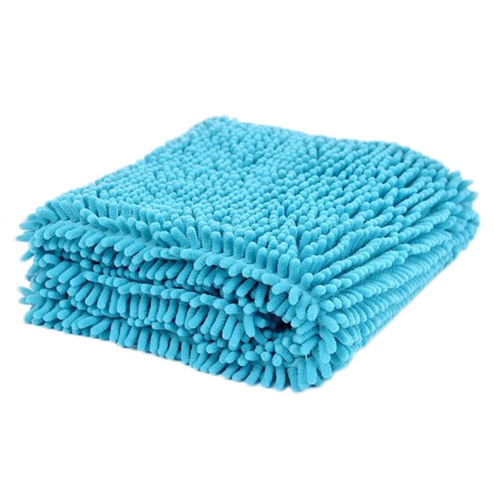 Dog Towel Ultra Soft Microfiber Chenille Dog Pet Bath Dry Towel Hand Pockets Super Absorbent Durable Quick Drying Washable Towel