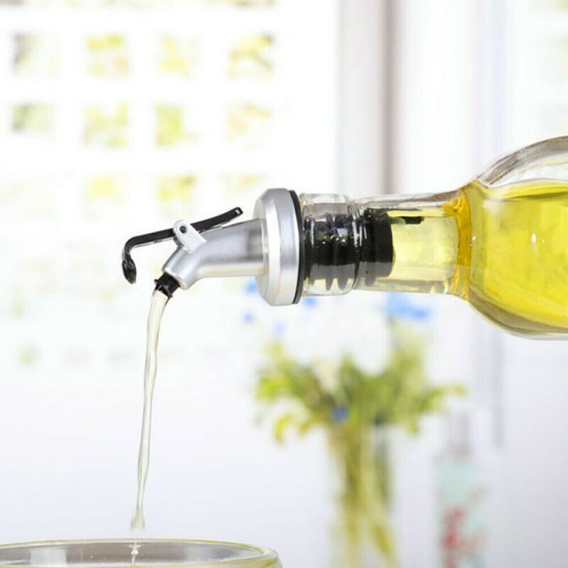 3Pcs Oil Bottle Stopper Lock Plug Seal Leak-proof Food Grade Rubber Nozzle Sprayer Liquor Dispenser Wine Pourer Kitchen Bar Tool