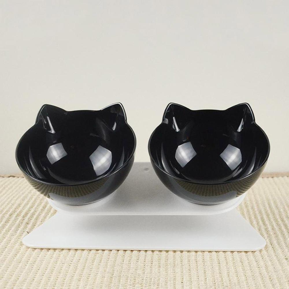Single/Double Cat Bowl Dog Bowl With Raised Stand Pet Supplies Cat Water Bowl For Cat Food Bowls For Dog Feeder Pet Products