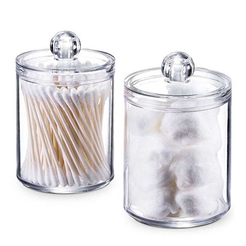 Multifunctional Round Container Cotton Swab Storage Box Makeup Cotton Pad Storage Bag Jewelry Storage Box Candy Jar