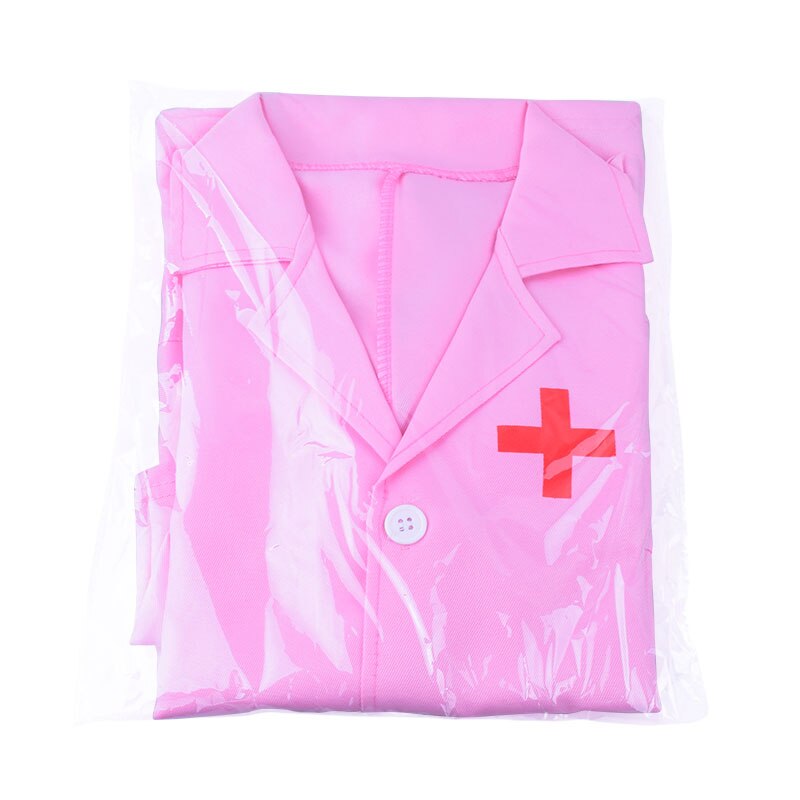 Children's doctor nurse cosplay costume Halloween party coat boy girl white robe short sleeve nurse uniform