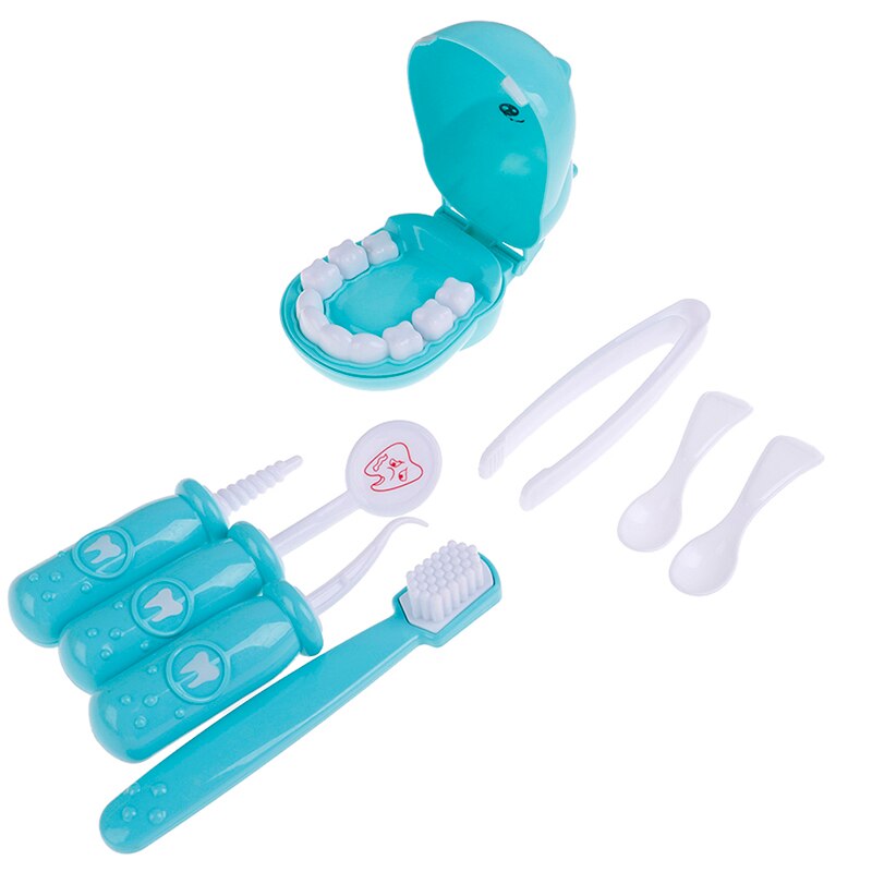1 Set Pretend Play Dentist Check Teeth Model Medical Kit Role Play Learing Toy for kid baby Educational learning