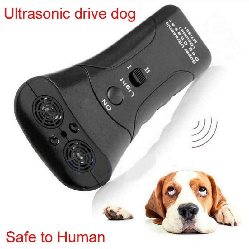 Pet Repellent Anti Dog Barking Pet Trainer LED Light Ultrasonic Gentle Chase Training Double Head Trumpet