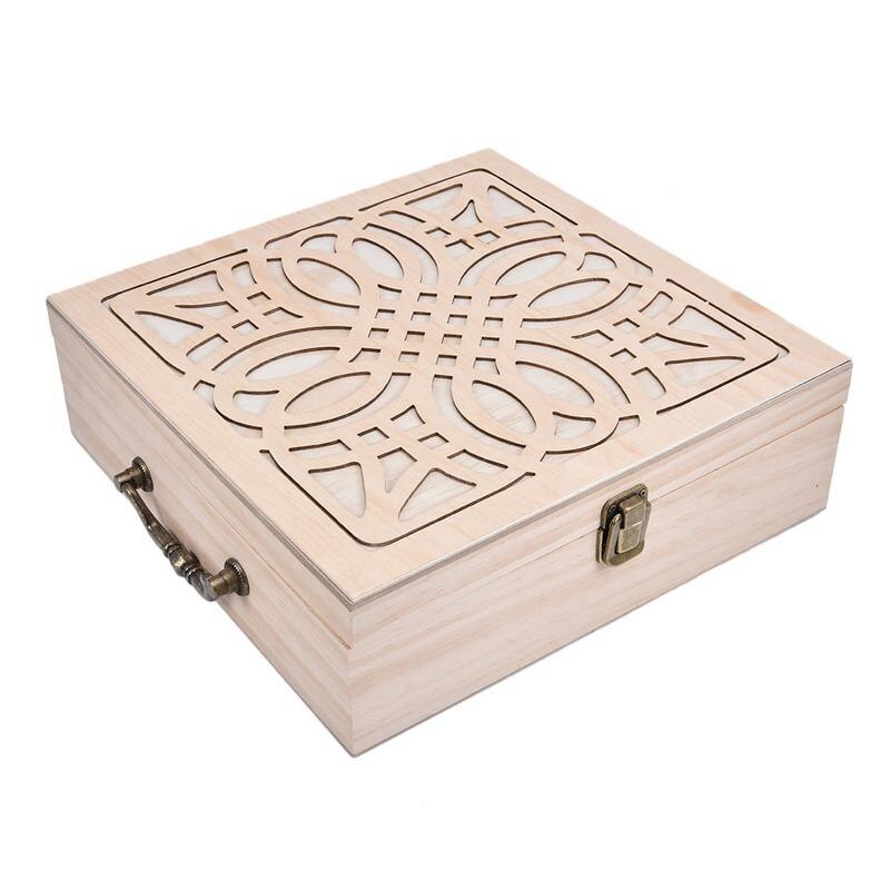 62 Slot Wooden Essential Oil Storage Box Solid Wood Case Holder Large Capacity Aromatherapy Essential Oil Bottle Organizer