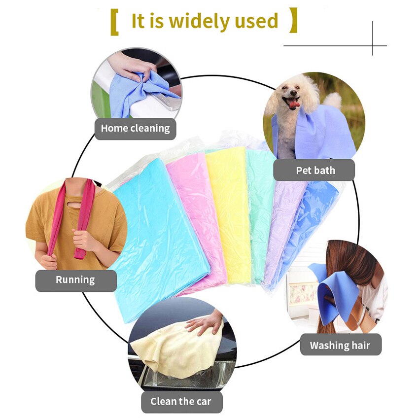 PVA Pet Dog Towel Soft Rapid Water Absorption Quick Drying Multifunction House Car Washing Towels For Dogs Cats Pet Products