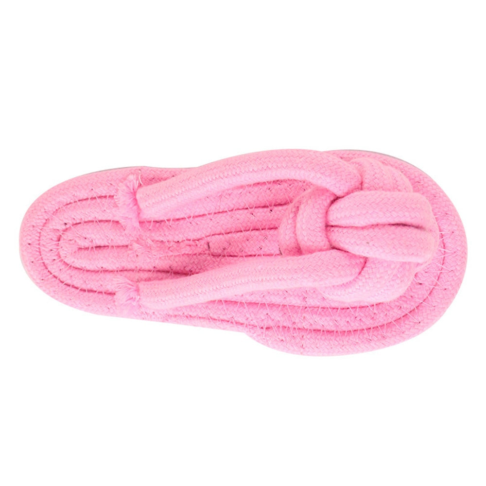 Cotton Rope Toy Teddy Molar Tooth Cleaning With Handle Dog Interactive Training Grinding Pet Toys