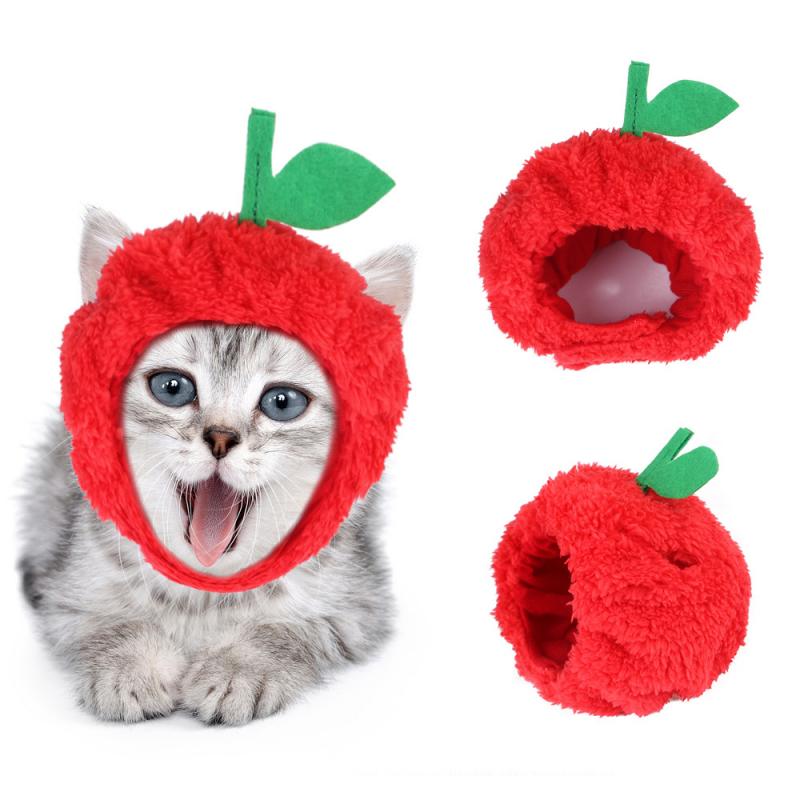 Pet Cat Headdress Pineapple Headdress Halloween Headgear Costume Cute Apple Shape Hat For Cat Headgear Halloween Cosplay
