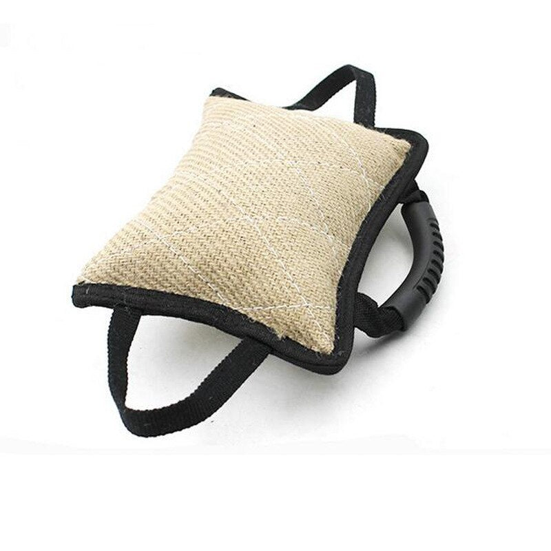Durable Dog Training Bite Tug Pillow Sleeve with 2 Rope Handle for Training Malinois German Shepherd Rottweiler Pet Chewing Toy