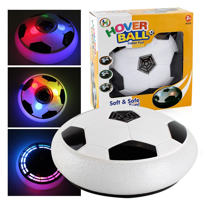 Kids Toys Hover Soccer Ball Rechargeable Air Soccer, Soccer Ball Indoor Floating Soccer with LED Light and Foam Bumper