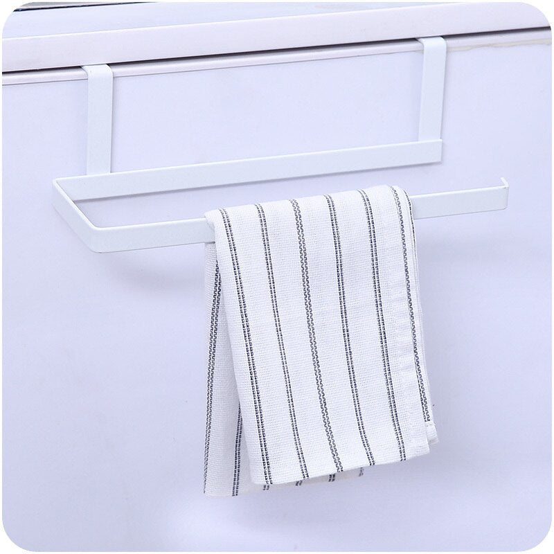 New iron kitchen tissue holder for hanging toilet paper roll towel holder kitchen cupboard door hook storage organizer WJ10281