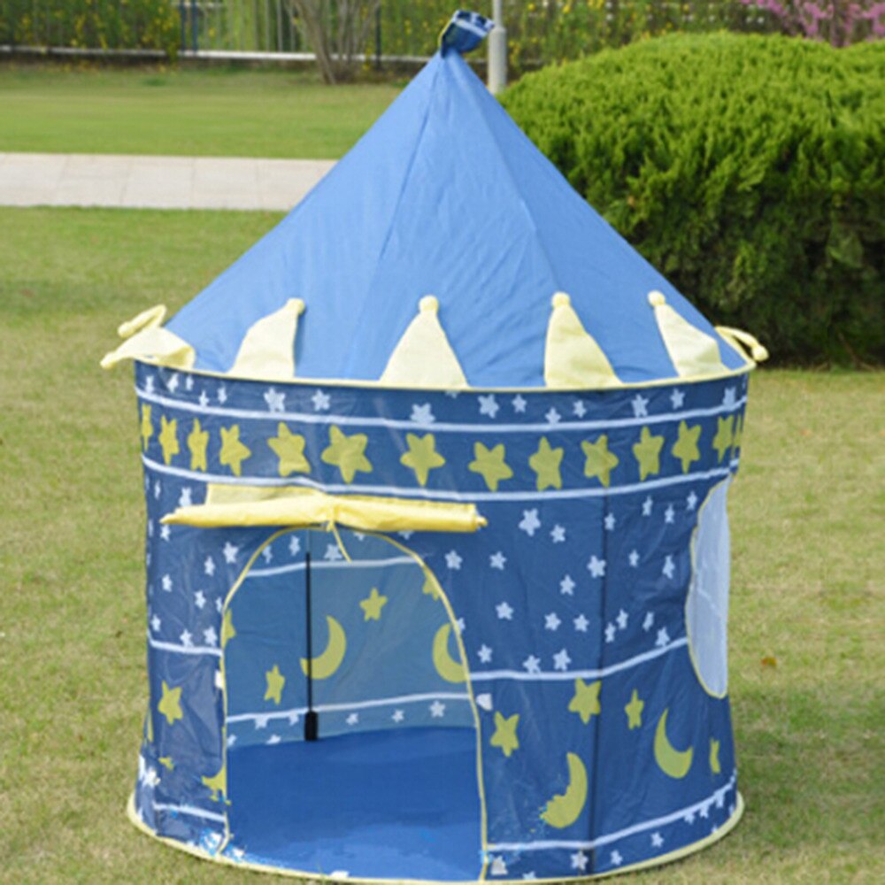 Play Tent Portable Foldable Tipi Prince Folding Tent Children Boy Cubby Play House Kids Gifts Outdoor Toy Tents Castle