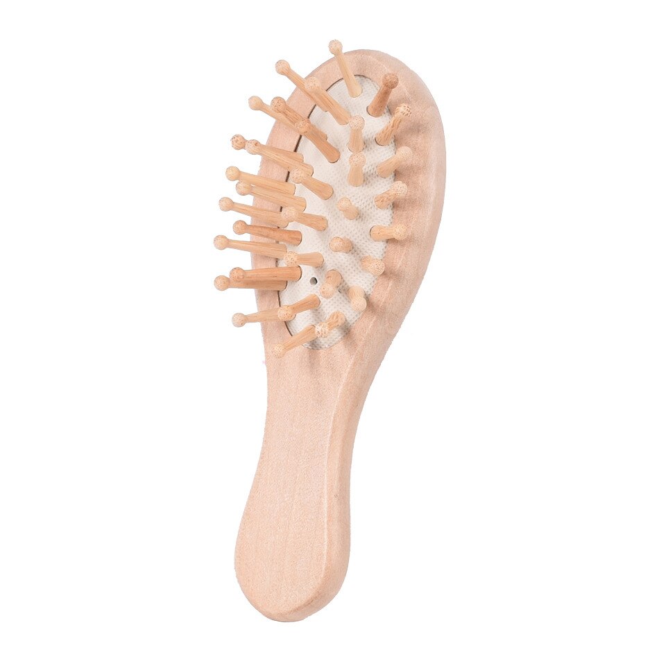 New Baby Care Pure Natural Wool Baby Wooden Brush Comb Brush Baby Hair Brush Newborn Hair Brush Infant Comb Head Massager Brush