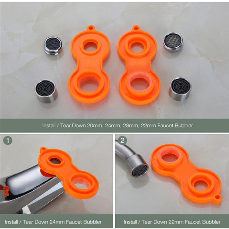 Water Outlet Universal Wrench Faucet Bubbler Wrench Disassembly Cleaning Tool Four Sides Available Bubbler Yellow Wrench