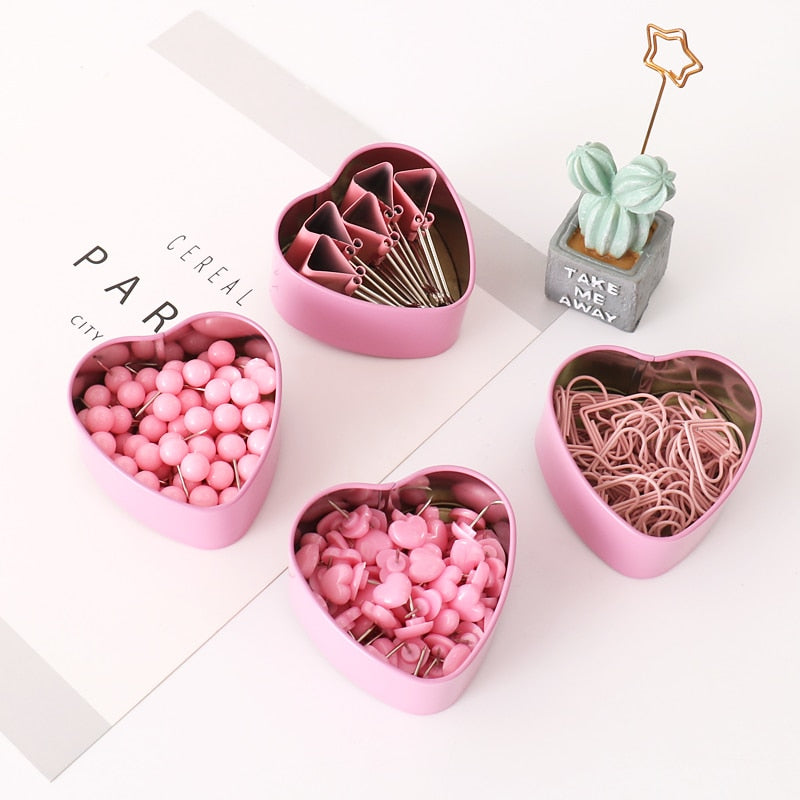 TUTU Pink push pin Paper Clip Kawaii Stationery Clear Binder Clips Photos Tickets Notes Letter Thumbtack set Stationery H0294