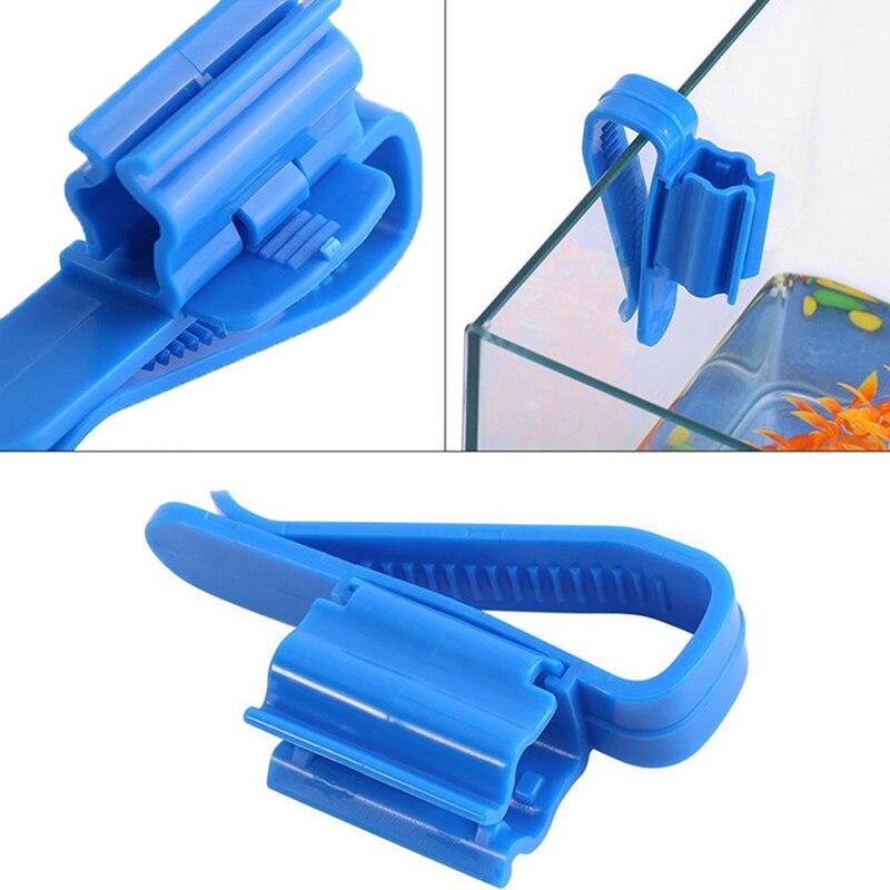 2Pcs Aquarium Blue Water Pipe Hose Mount Bracket for 8-16mm Pipe Filtration Holder Water Tube Fixed Clip Fish Tank Hose Clamp