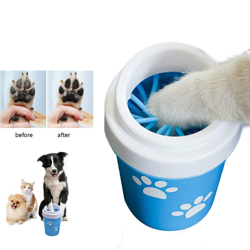 Dog Paw Cleaner Cup for Small Large Dogs Pet Feet Washer Portable Pet Cat Dirty Paw Cleaning Cup Soft Silicone Foot Wash Tool