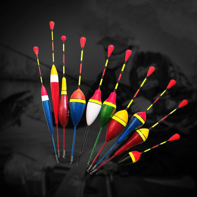 10PCS/Lot Mix Size Color Ice Fishing Float Bobber Set Buoy Floats for Carp Fishing Tackle Accessories Float Fishing