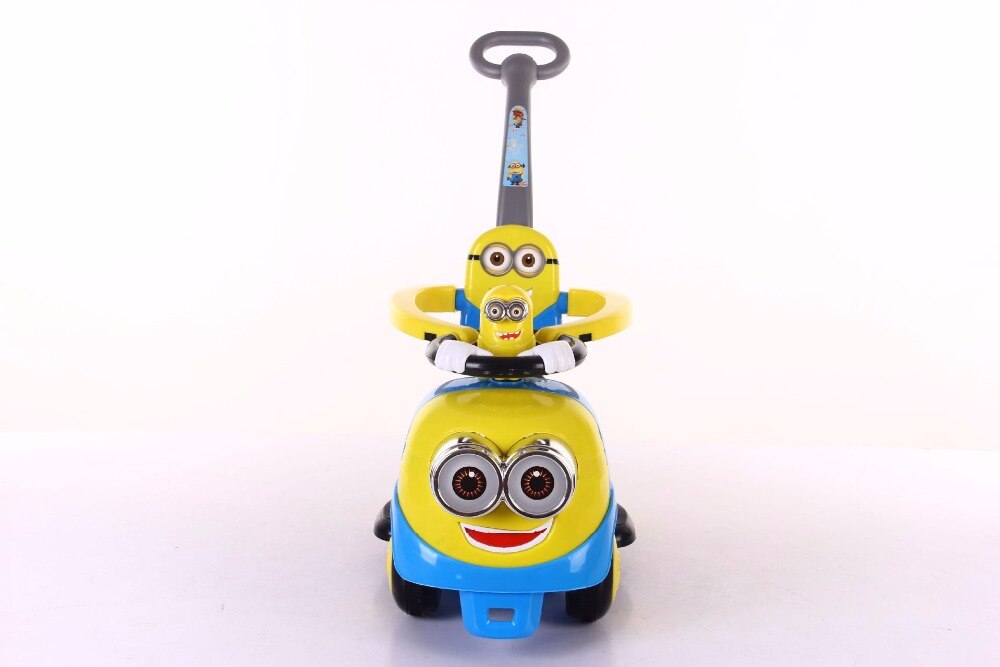New Minions kids twist car with music band push four wheel scooter Toy shilly-car
