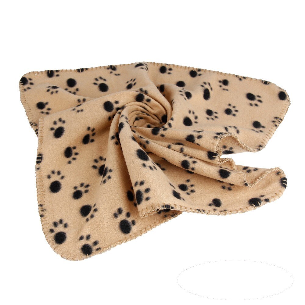 60*70cm Pet Dog Cat Blanket Soft Towel Paw Print Mat For Large Dog Puppy Bed Quilt Bath Towel Pet Car Cushion