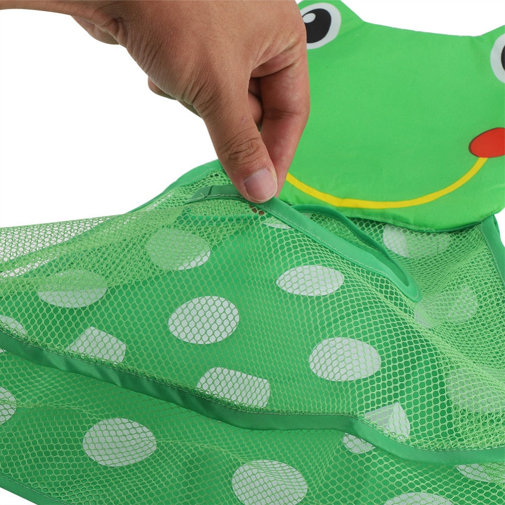 Baby Bath Toys Cute Duck Frog Mesh Net Toy Storage Bag Strong