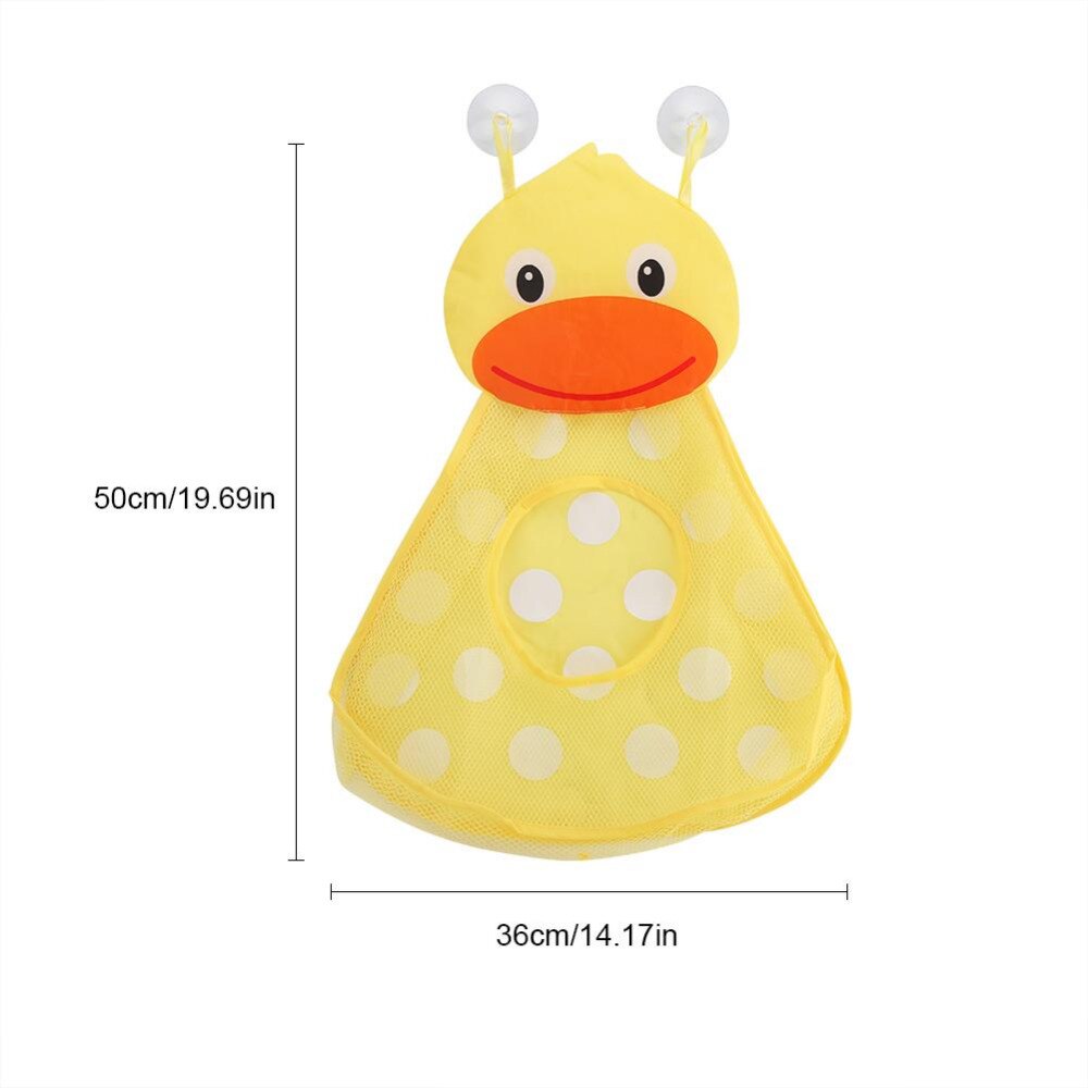 Baby Shower Bath Toys Little Duck Little Frog Baby Kids Toy Storage Mesh with Strong Suction Cups Toy Bag Net Bathroom Organizer