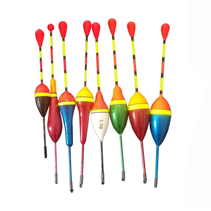 10PCS/Lot Mix Size Color Ice Fishing Float Bobber Set Buoy Floats for Carp Fishing Tackle Accessories Float Fishing