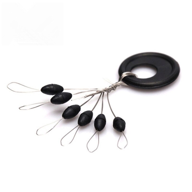 10 Groups 60PCS / set Tackle Space Resistance Not to Damage The line Vertical Beans Rod clip / O-shaped Fishing Accessories