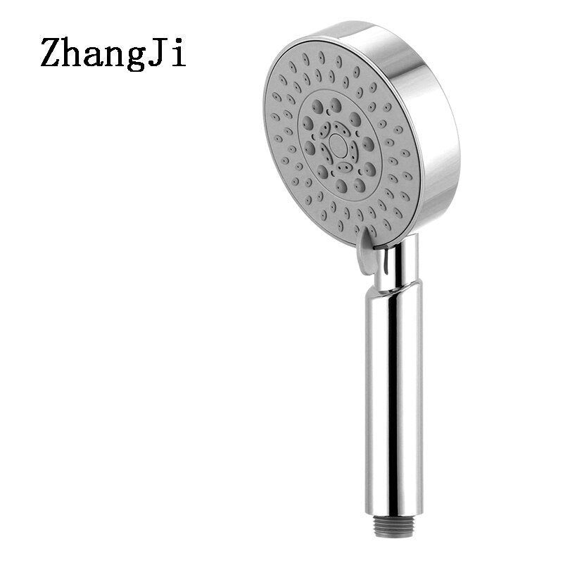 ZhangJi 5 Modes adjustable handhold shower Nozzle Rainfall Spray shower head 3.93 inch Round panel water-saving shower head