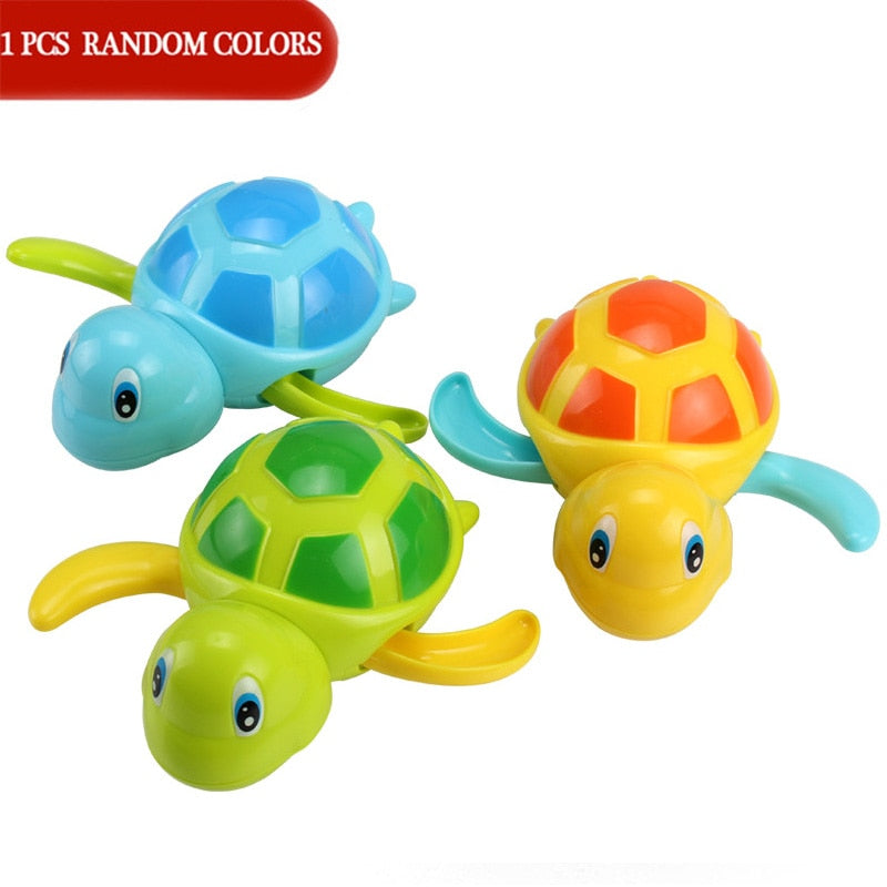 Single Sale Cute Cartoon Animal Tortoise Classic Baby Water Toy Infant Swim Turtle Wound-up Chain Clockwork Kids Beach Bath Toys